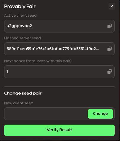 Provably Fair Pocket Dice